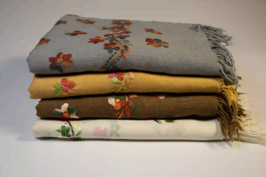 Hand embroidered pashmina shawl for women
