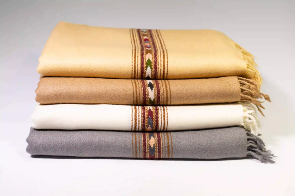 Merino shawl with shalwar kameez