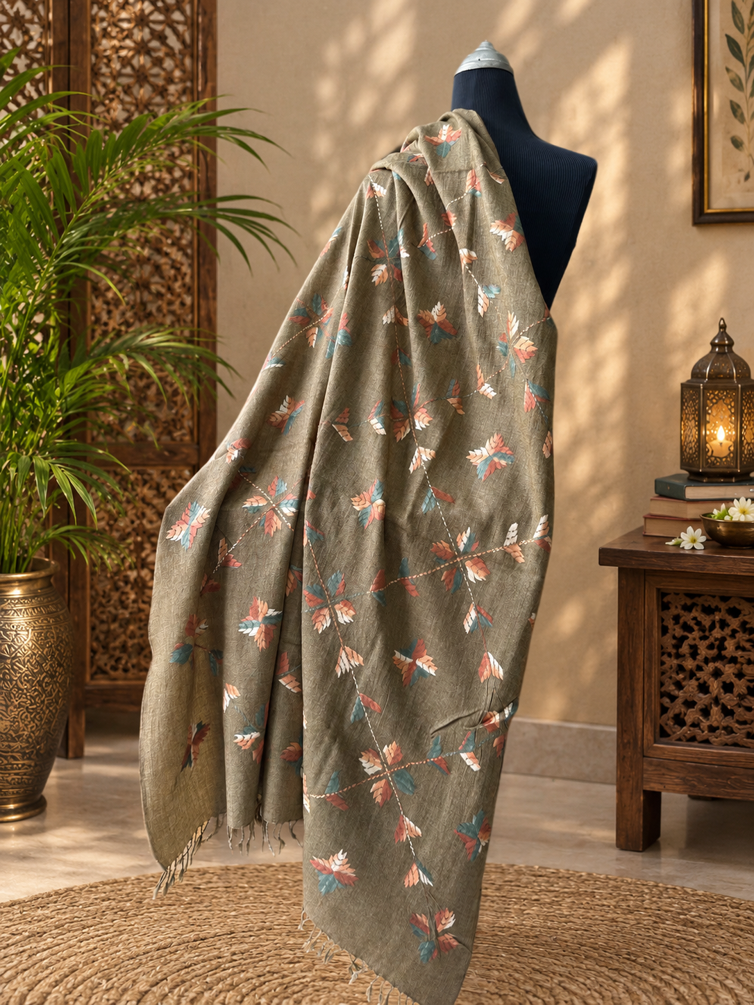 winter shawl brown